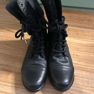 Steve Madden Black Combat Boots